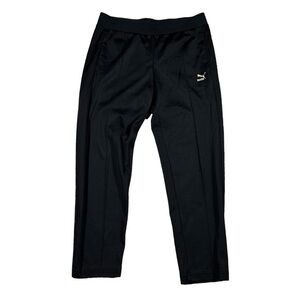 Puma Women’s Tapered Track‎ Pants Athletic Sport Travel Pockets Black Size Large